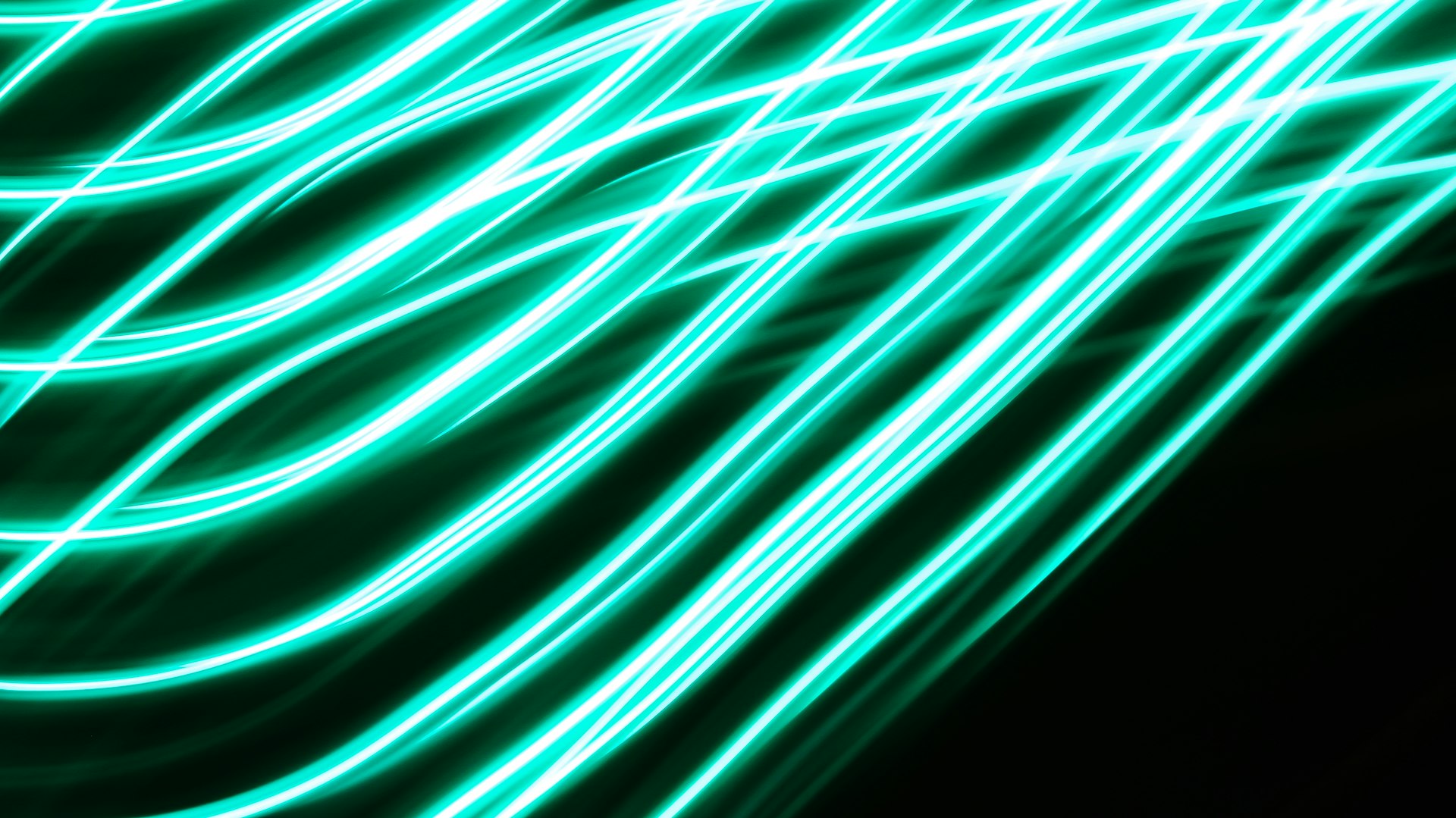 green neon light illustration